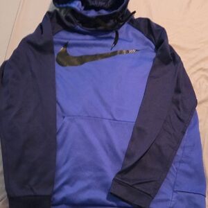 Nike Blue and Black Hoodie